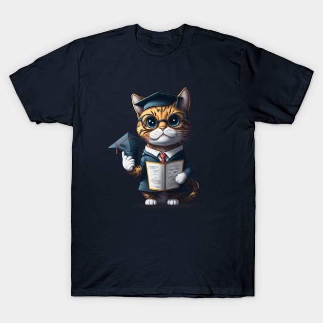 Cat Graduation, I Graduated Graduate Class 2023 T-Shirt by hippohost